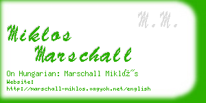 miklos marschall business card